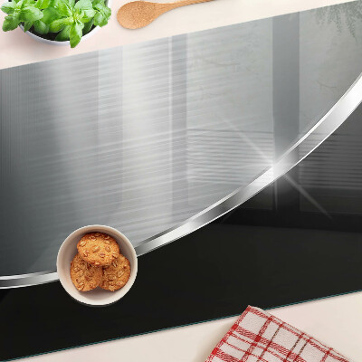 Snijplanken van glas Metaalglans met reflecties