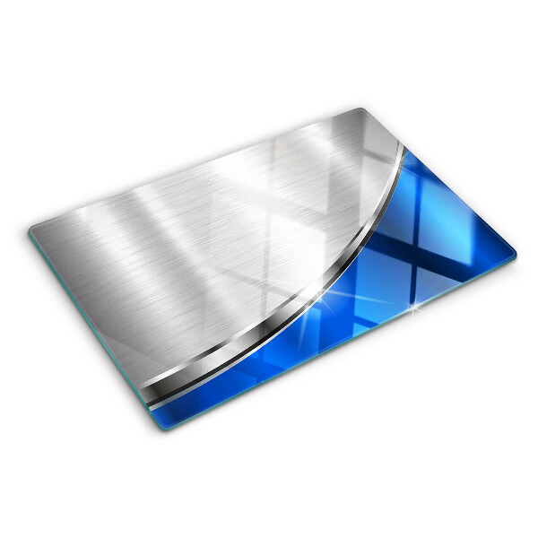 Snijplanken glas Metaalachtig patroon met blauwe accenten