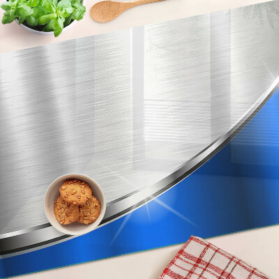 Snijplanken glas Metaalachtig patroon met blauwe accenten