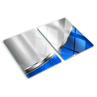 Snijplanken glas Metaalachtig patroon met blauwe accenten