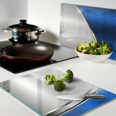 Snijplanken glas Metaalachtig patroon met blauwe accenten