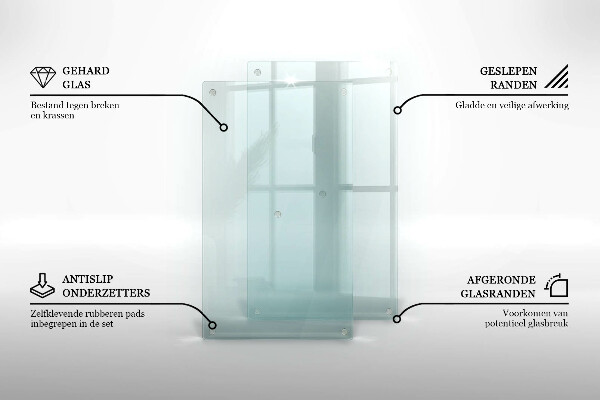 Snijplanken glas Transparant dubbel