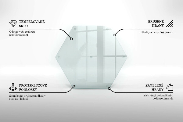 Glazen snijplanken Transparant zeshoekige