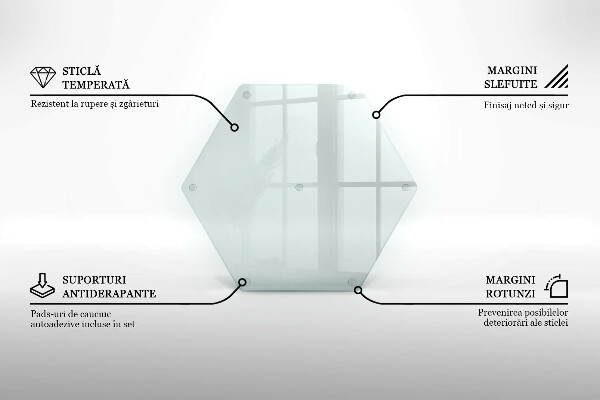 Glazen snijplanken Transparant zeshoekige