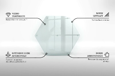 Glazen snijplanken Transparant zeshoekige