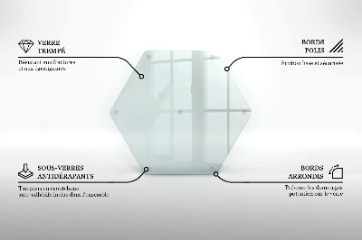 Glazen snijplanken Transparant zeshoekige