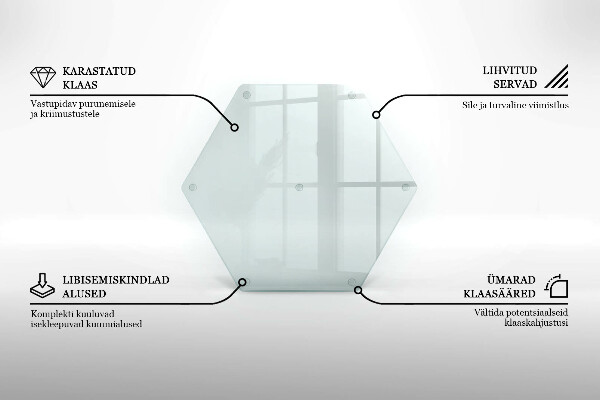 Glazen snijplanken Transparant zeshoekige