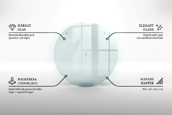Glazen snijplanken Transparante ronde 