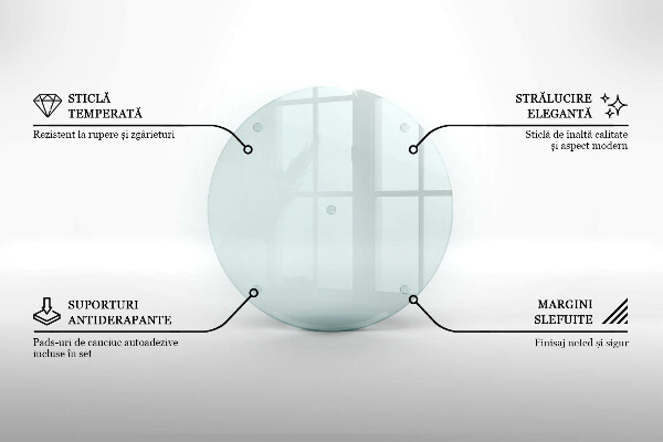 Glazen snijplanken Transparante ronde 