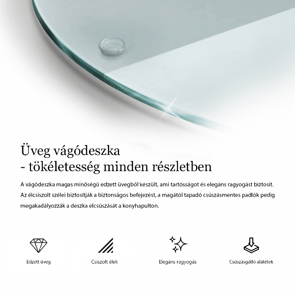 Glazen snijplanken Transparante ronde 