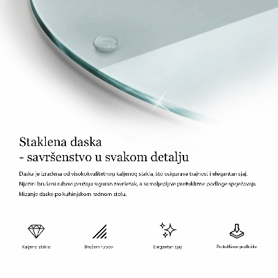 Glazen snijplanken Transparante ronde 