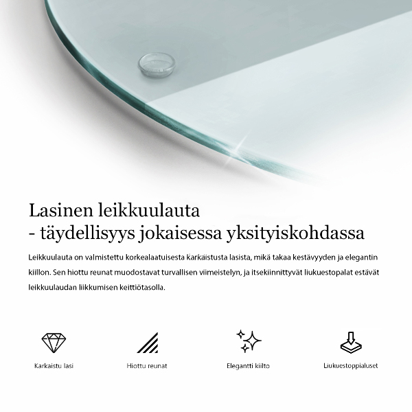 Glazen snijplanken Transparante ronde 