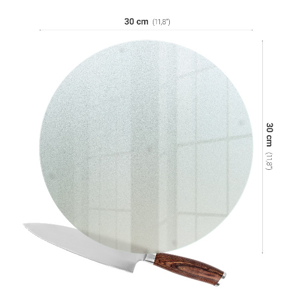 Snijplank van glas Ronde halftransparante