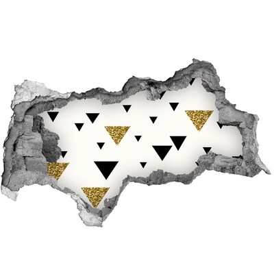 Zelfklevende 3D wandsticker illusie Modern design met driehoeken