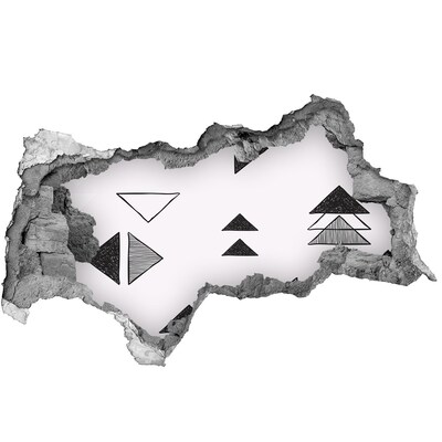 Wandsticker 3D doorkijk Geometrische patronen op de muur