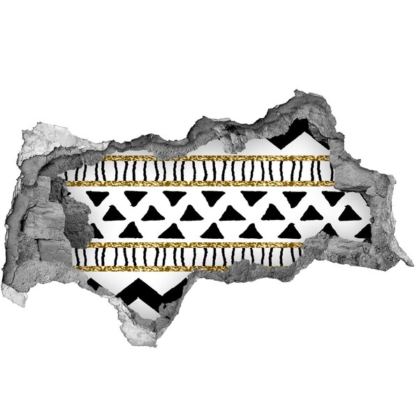 Wandsticker 3D doorkijk Gestileerd gat in de muur