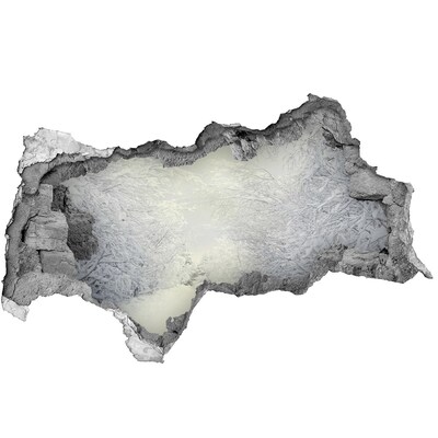 Wandsticker 3D doorkijk Winterlandschap achter de muur