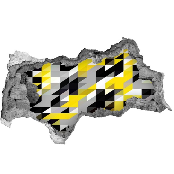 Zelfklevende 3D wandsticker illusie Abstracte Gat in de Muur