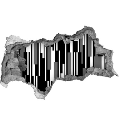 Wandsticker 3D doorkijk Moderne kunst aan de muur