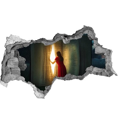 3D muursticker gescheurde muur Een gat in de realiteit