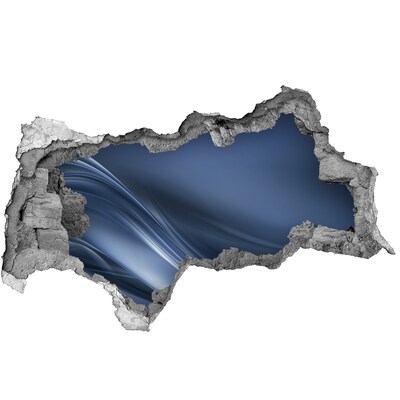 Zelfklevende 3D wandsticker illusie Een gat in de muur met uitzicht op de hemel.