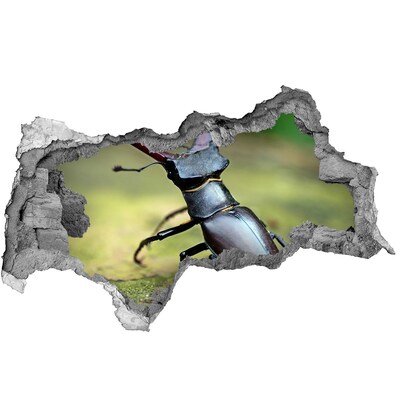 3D muursticker gescheurde muur Wezen uit het bos
