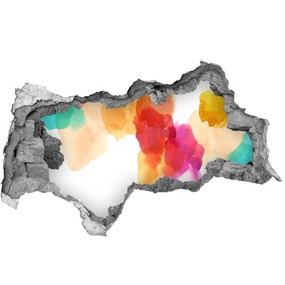 Zelfklevende 3D wandsticker illusie Kleurrijk gat in de muur