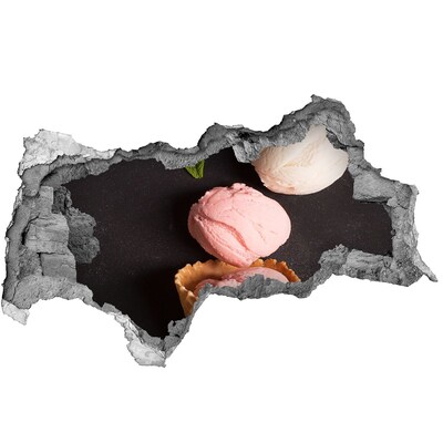 3D muursticker gescheurde muur Een ijsfeest in een verborgen pareltje