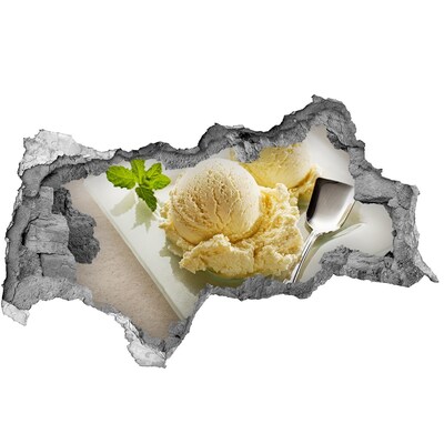 3D sticker gat in stenen muur IJsparadijs