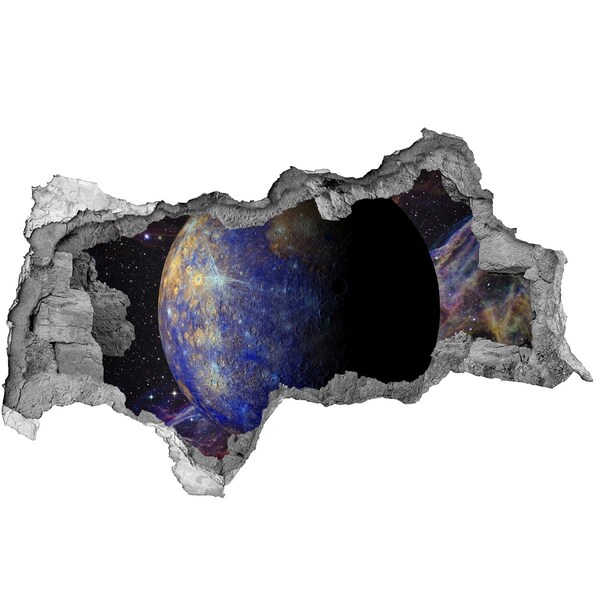 Wandsticker 3D doorkijk Ruimte Gat in de Muur