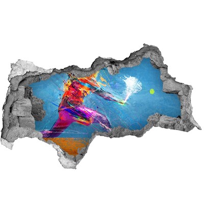 Zelfklevende 3D wandsticker illusie Onderdompeling in kleuren