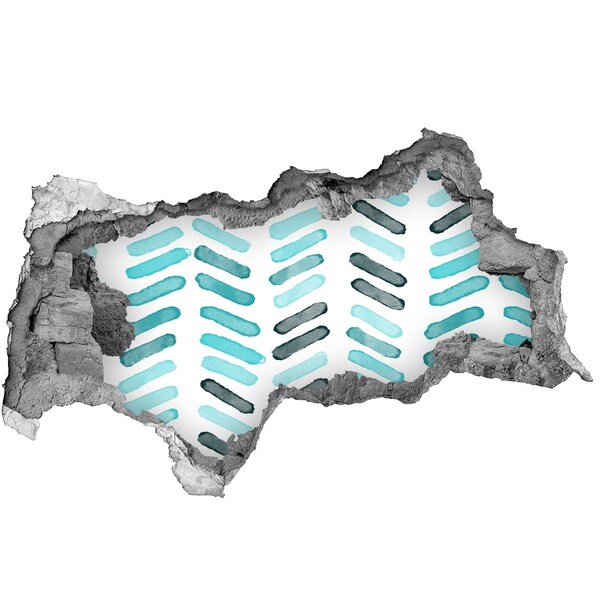 3D muursticker gescheurde muur Interieur in een moderne stijl