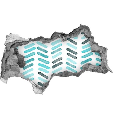 3D muursticker gescheurde muur Interieur in een moderne stijl