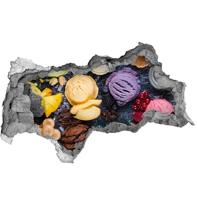 Wandsticker 3D doorkijk IJsgekte