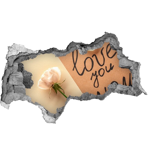 Zelfklevende 3D wandsticker illusie Een bloem in het hart van de muur