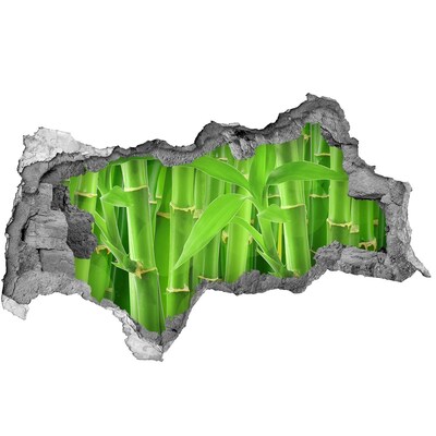 Zelfklevende 3D wandsticker illusie Groen bamboebos