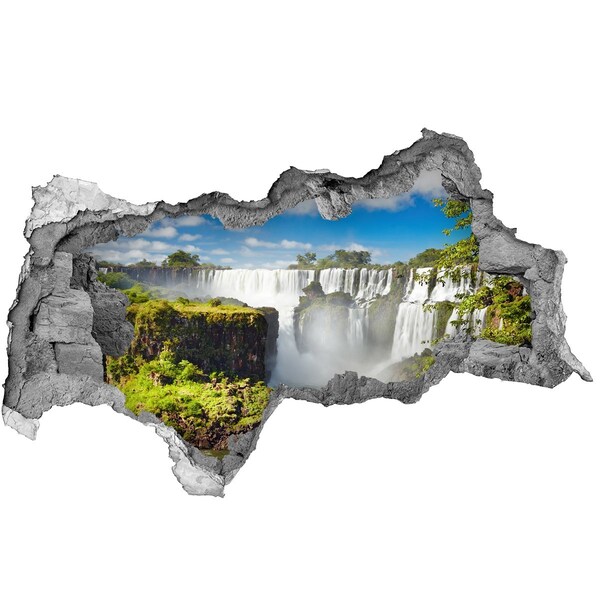 Zelfklevende 3D wandsticker illusie Iguazu-watervallen