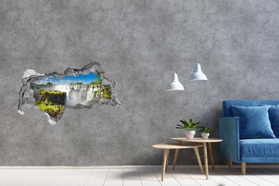 Zelfklevende 3D wandsticker illusie Iguazu-watervallen