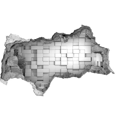 Zelfklevende 3D wandsticker illusie Moderne ruimte achter de muur