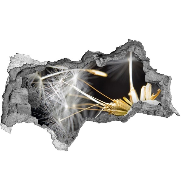 3D sticker gat in stenen muur Bloemendroom door een gat in de muur