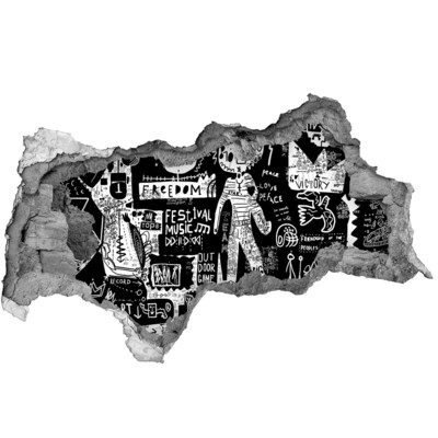 3D muursticker gescheurde muur Een artistieke uiting van vrijheid