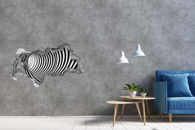 3D sticker gat in stenen muur De illusie van een draaiende tunnel