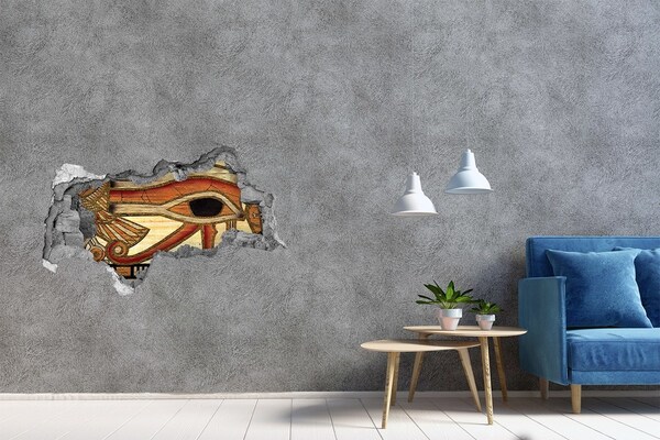 3D sticker gat in stenen muur Oud-Egyptische schilderkunst