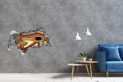 3D sticker gat in stenen muur Oud-Egyptische schilderkunst