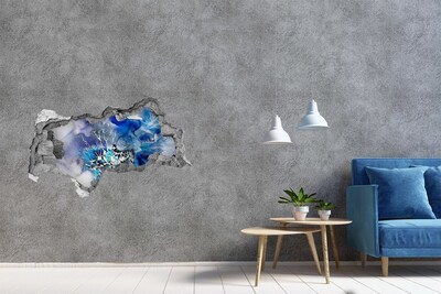 Wandsticker 3D doorkijk De onderwaterwereld in het gat