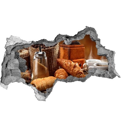 3D muursticker gescheurde muur Caféfeest