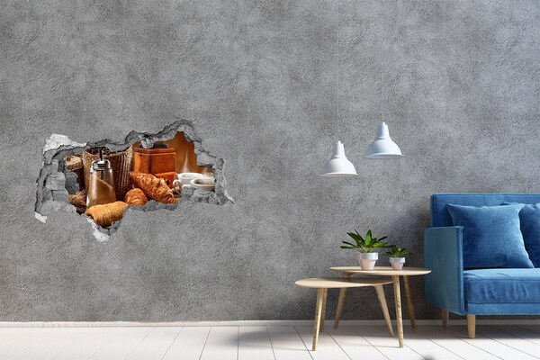 3D muursticker gescheurde muur Caféfeest