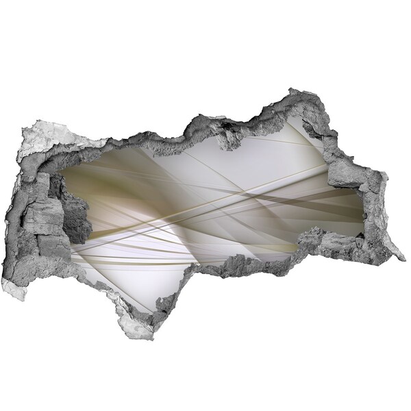 3D sticker gat in stenen muur Moderne ruimte in beton