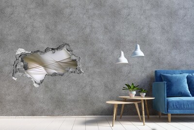 3D sticker gat in stenen muur Moderne ruimte in beton