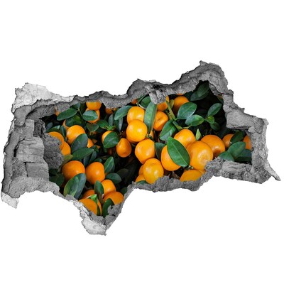 3D sticker gat in stenen muur Fruit in de sinaasappeltuin